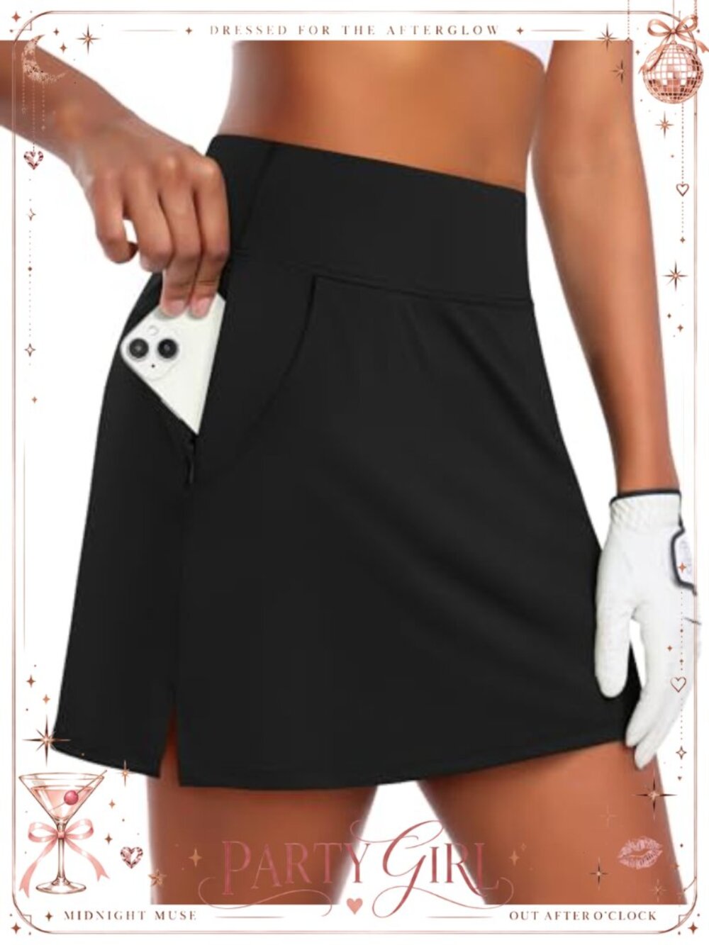 Womens Golf Skort High Waist Tennis Athletic Skirt Built-in Shorts 7 Pockets